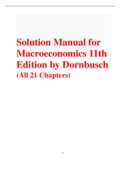 Solutions Manual for Macroeconomics 11th Edition Dornbusch (All 21 Chapters)