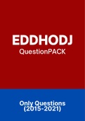 EDDHODJ - Exam Question PACK (2015-2021)