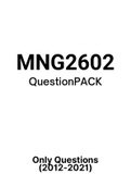 MNG2602 - Exam Questions PACK (2012-2021)