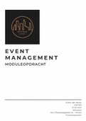 Moduledopdracht Eventmanagement HBO associate degree Officemanagement Schoevers NCOI  incl. beoordeling cijfer 8,5