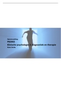 Samenvatting PB2002 - Klinische psychologie 2: diagnostiek en therapie