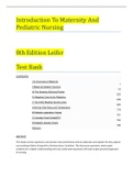 Test Bank 8th Edition (Leifer) Introduction To Maternity And Pediatric Nursing Exam Elaborations Q n A