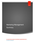 Complete Summary Marketing Management - BBA2 -KUL Brussels