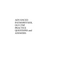 ADVANCED PATHOPHYSIOL OGY FNP PRACTICE QUESTIONS and ANSWERS