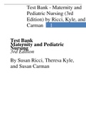 Test Bank - Maternity and Pediatric Nursing (3rd Edition)
