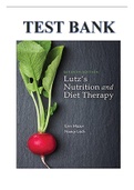 TEST BANK FOR LUTZ'S NUTRITION AND DIET THERAPY 7TH EDITION BY MAZUR AND LITCH ISBN-10:0803668147, ISBN-13:9780803668140