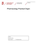 Individual Pharmacology Practical Report with the organs Ileum, Aorta and Atrium