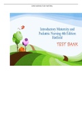 Test Bank for Introductory Maternity and Pediatric Nursing 4th Eds Hatfield TEST Bank