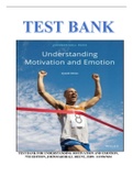 TEST BANK FOR UNDERSTANDING MOTIVATION AND EMOTION, 7TH EDITION, JOHNMARSHALL REEVE, ISBN: 1119367654