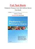 Pediatric Primary Care 6th Edition Burns Test Bank