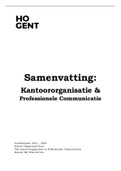 Examensamenvatting Kantoororganisatie & Professionele Communicatie - De Vos W.- HBO5 Accounting Administration HoGent