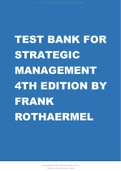 STRATEGIC MANAGEMENT 4TH EDITION BY FRANK ROTHAERMEL