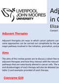 Poster - Adjuvant Therapies to Target Common Pathways Implicated  in Cancer