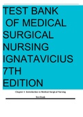 IGNATAVICIUS 7TH EDITION MEDICAL SURGICAL NURSING TEST BANK