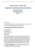 CAREER SUCCESS- CDEV 1830 Assignment 4 Mock Interview for online delivery