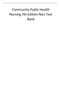 TEST BANK Community Public Health Nursing 7th Edition Nies