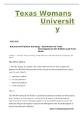 Texas Womans UniversityNURS 5002Advanced Practice Nursing Essentials for Role Development 4th Edition Joel Test Bank