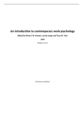 Samenvatting An Introduction to Contemporary Work Psychology, ISBN: 9781119945536 1JV10 - Work & Organizational Psychology: Advanced (1JV10)