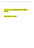 ATI RN LEADERSHIP PROCTORED  EXAM 2019-STUDY GUIDE