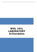 BIOL 191L LABORATORY 8:Chordates | 2022 LATEST UPDATE 
