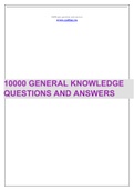 10000 GENERAL KNOWLEDGE  QUESTIONS AND ANSWERS
