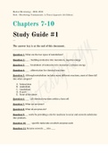 Study Guide; BIOL2030; Microbiology Fundamentals; Chpts 7-10