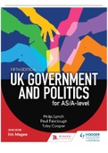 WHOLE YEAR 1 UK GOVERNMENT AND POLITICS HODDER EDUCATION TEXTBOOK