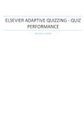 Elsevier Adaptive Quizzing - Quiz performance
