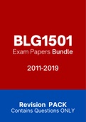 BLG1501 - Exam Questions Papers (2011-2019)