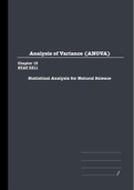 STAT 3311 Ch: 15 Analysis of Variance (ANOVA) 