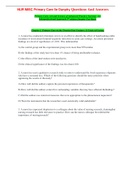 NUR MISC Primary Care 5e Dunphy( Questions And Answers)