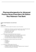 Pharmacotherapeutics for Advanced Practice Nurse Prescribers 5th Edition Woo Robinson Test Bank Chapter 44. Pain Management: Acute and Chronic Pain 