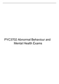 Abnormal Behaviour and Mental Health_Examination Preparation_CMY3702