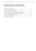 Psychologie, Social Work jaar 2, semester 2, blok 3 (CHE) Topiclist Psychologie Zimbardo – Psychologie een inleiding