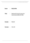 NCLEX RN Versions 1 -12 With 850 Questions And Answers/Rationales / NCLEX RN (NCLEXRN) Test Bank >latest spring 2022 (updated)