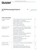 ATI RN Pharmacology Practice A Flashcards Quizlet Exam Questions With Answers Graded A+