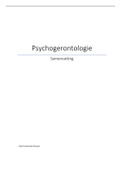 Samenvatting psychogerontologie 2022 (1e master psychologie VUB)
