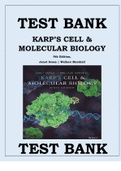 KARP’S CELL AND MOLECULAR BIOLOGY, 9TH EDITION TEST BANK Test Bank For Karp’s Cell and Molecular Biology, 9th Edition By Gerald Karp, Janet Iwasa, Wallace Marshall ISBN: 9781119598169 ISBN: 9781119598244