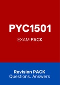 PYC1501 - MCQ Test Bank (2022)
