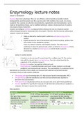 Lecture notes Enzymology, BIC20806, wur