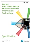 Pearson BTEC Level 3 National Extended Diploma in Information Technology - Course Specification