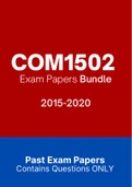 COM1502  - Exam Questions PACK (2015-2020)