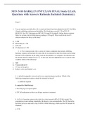 MSN 5410 BARKLEY FNP EXAM FINAL Study LEAD, Questions with Answers Rationale Included (Summary).