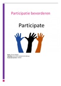 Participatie bevorderen. Cijfer: 9. Social work Deeltijd