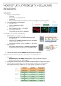 Samenvatting Celbiologie Hoofdstuk 5: Cytoskelet en Cellulaire beweging