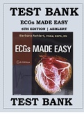 ECGs Made Easy, 6th Edition By  Aehlert Test Bank. This Test Bank Covers Questions and Answers to help you Understand ECGs  Easier and Prepare better for Exams