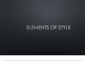 Elements of style PowerPoint 