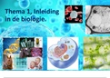 PowerPoint+ aantekeningen thema 1 Inleiding in de biologie Biologievoorjou VWO 4 Deel 1
