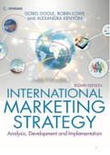 Very comprehensive summary including documents from the book international marketing strategy CE8