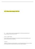 Exam (elaborations) ATI Pharmacology 2019 B UPDATED